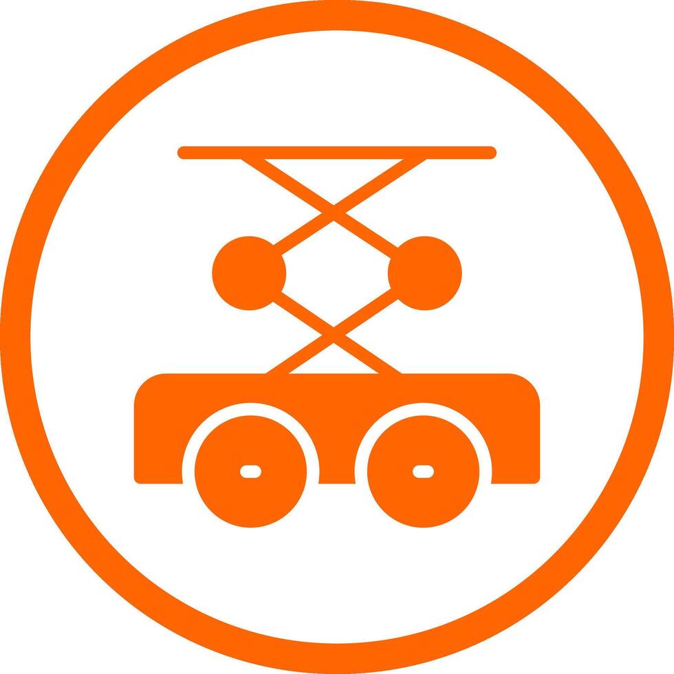 Scissor Lift Creative Icon Design vector