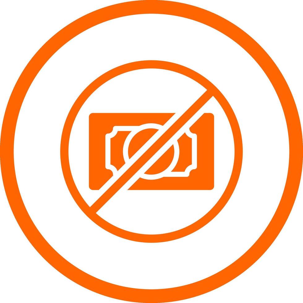 No Money Creative Icon Design vector