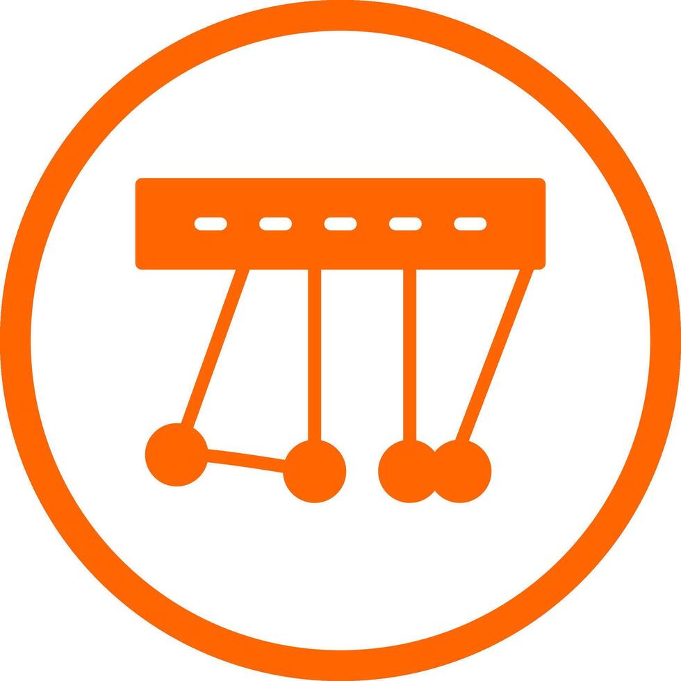 Newton Cradle Creative Icon Design vector