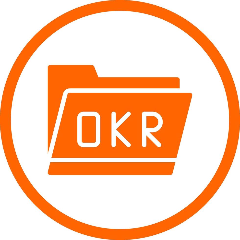 Okr Folder Creative Icon Design vector