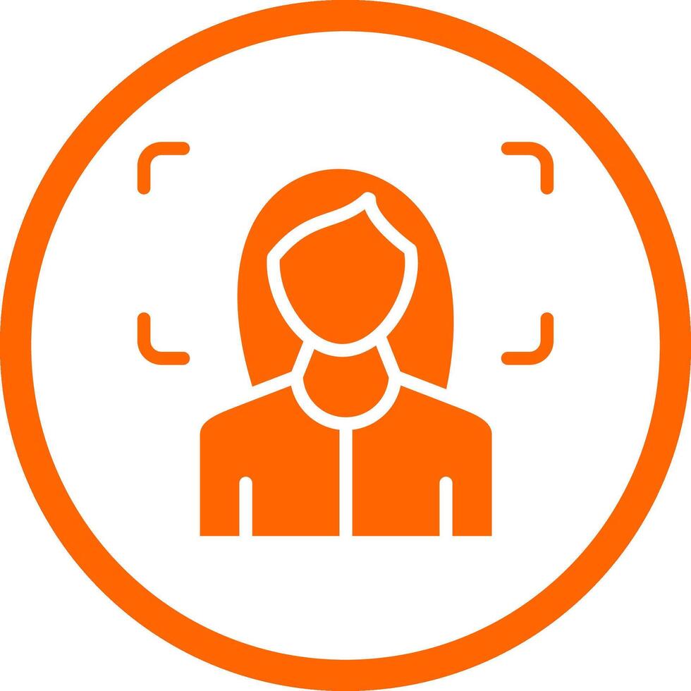 Facial Recognition Creative Icon Design vector