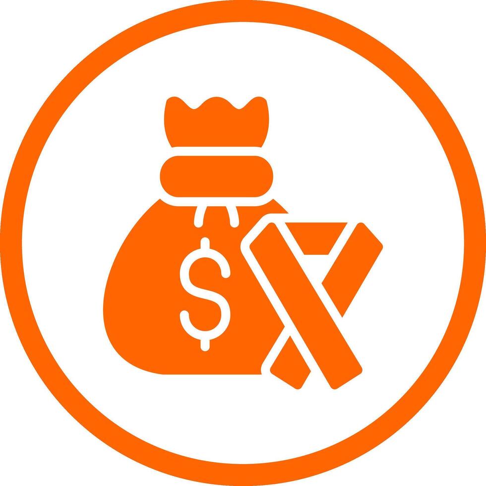 Money Bag Creative Icon Design vector