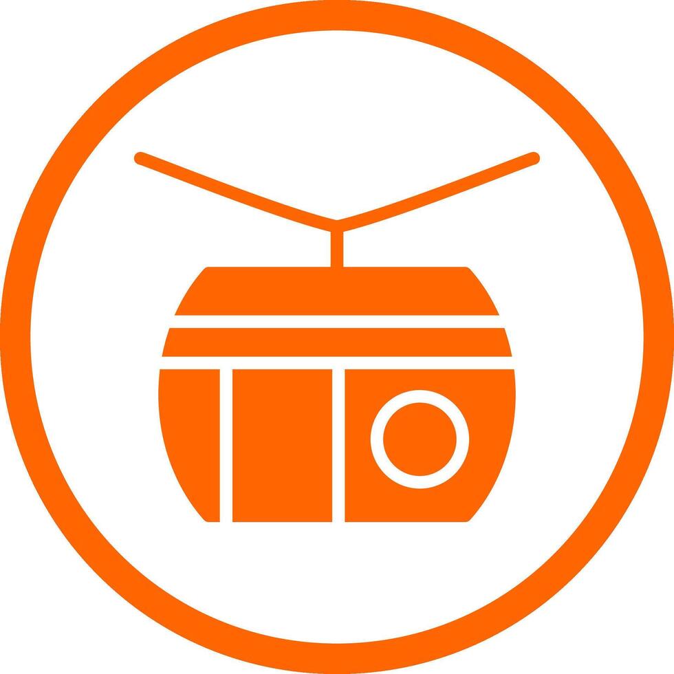 Cable Car Creative Icon Design vector