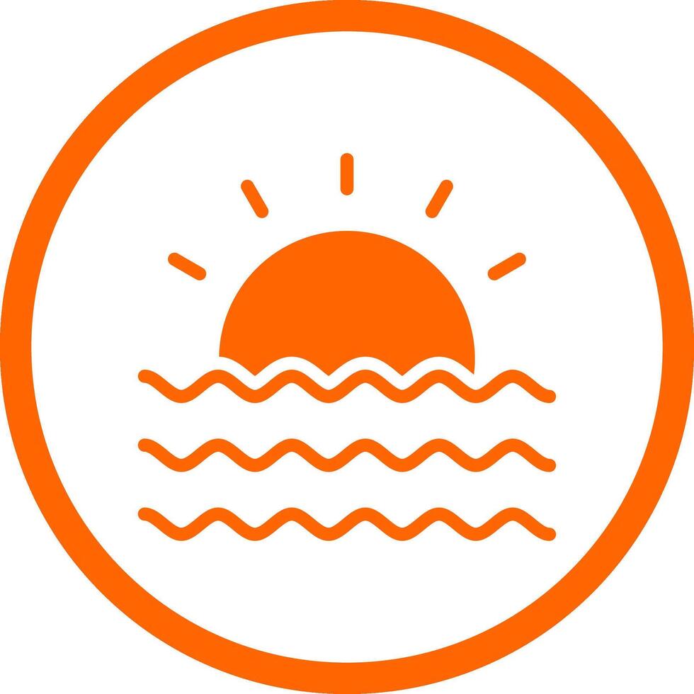 puesta de sol creativo icono diseño vector