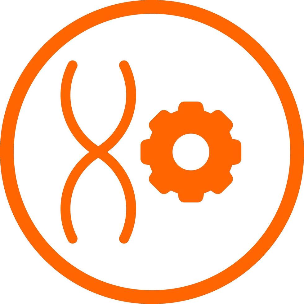 Genetic Engineering Creative Icon Design vector