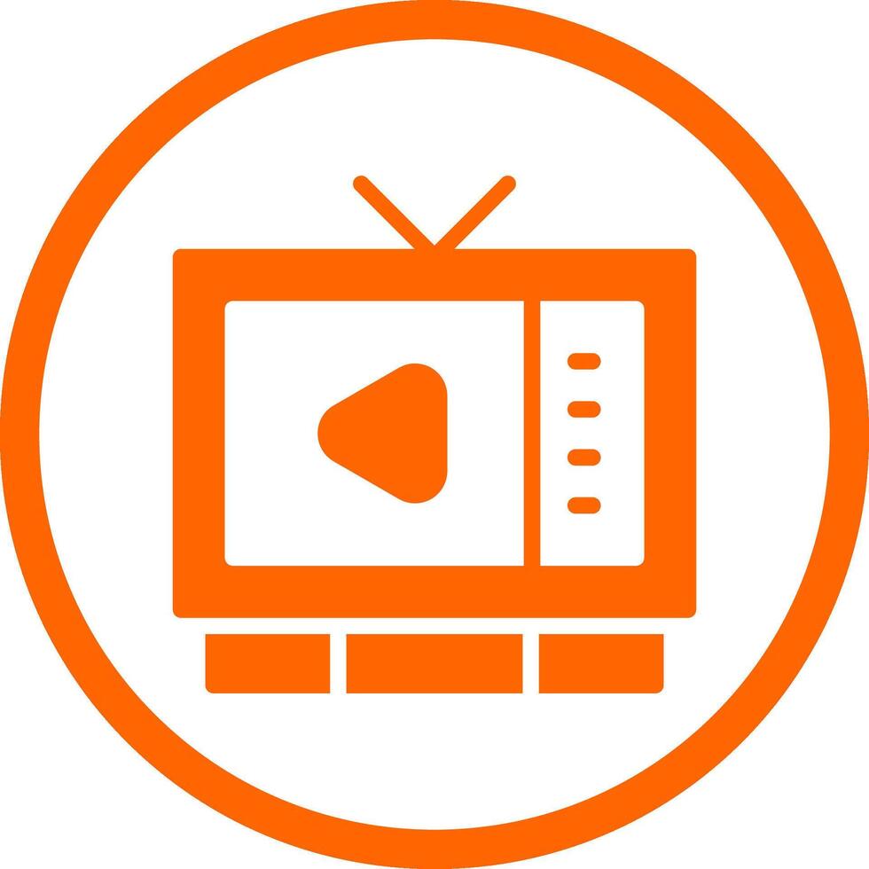 Watching TV Creative Icon Design vector