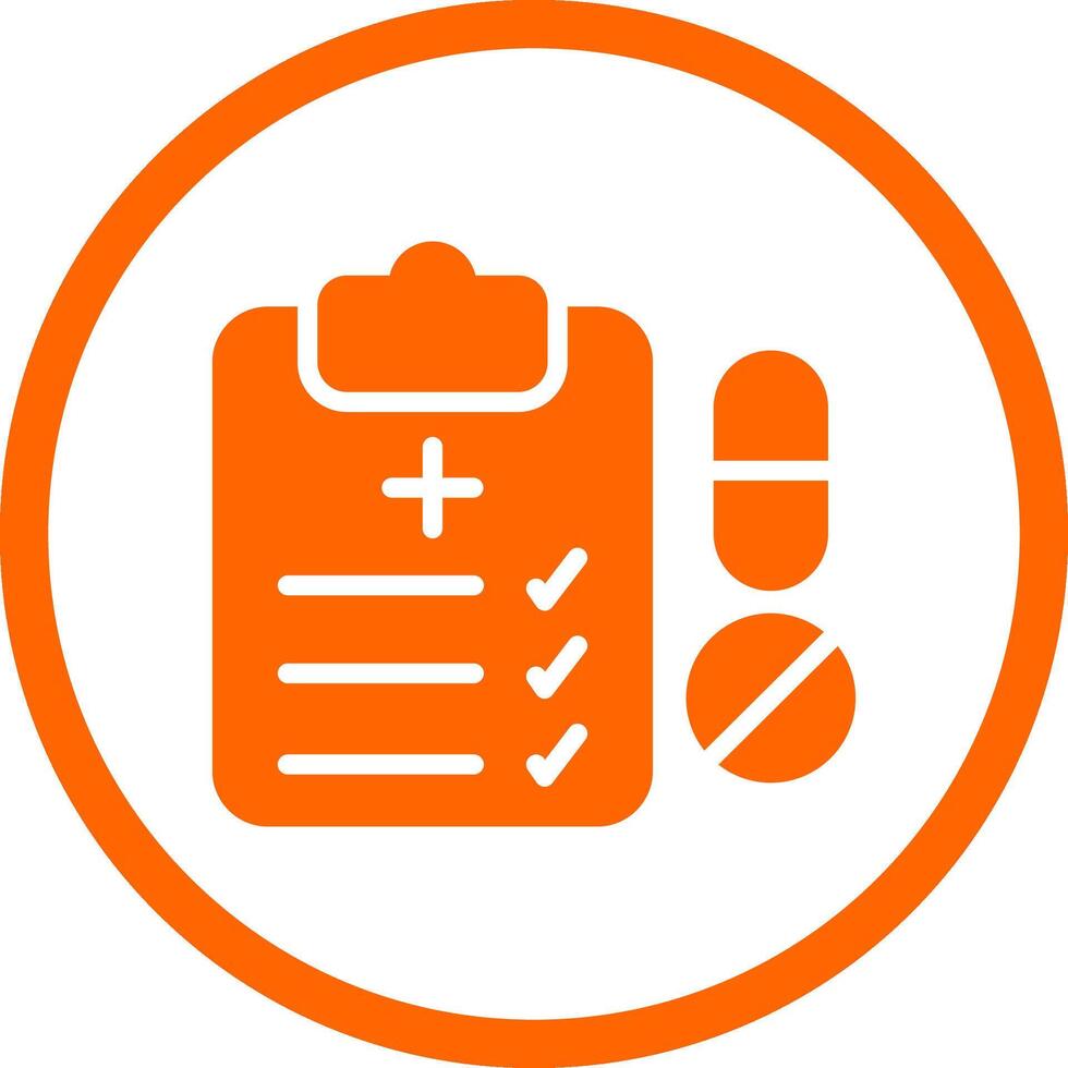 Medical Prescription Creative Icon Design vector