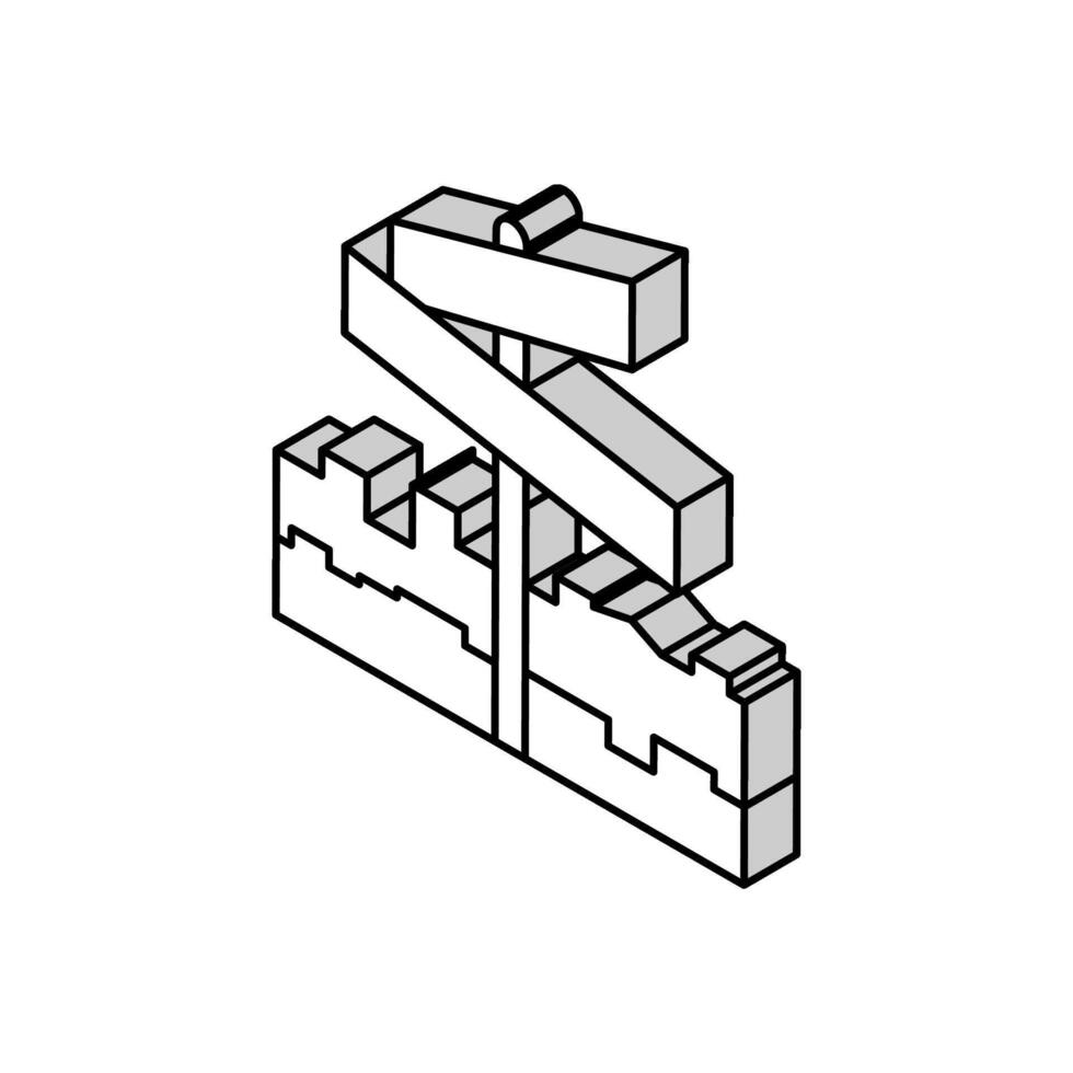 street road sign isometric icon vector illustration