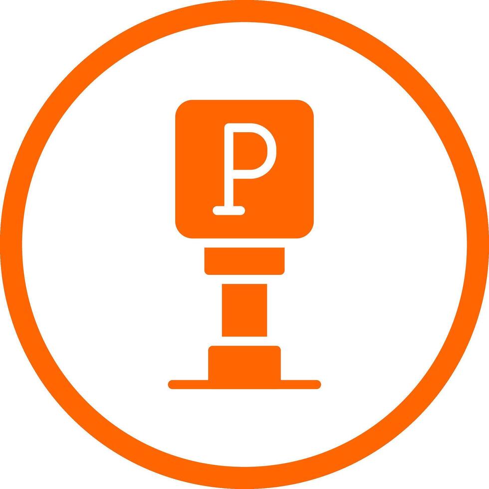 Parking Sign Creative Icon Design vector