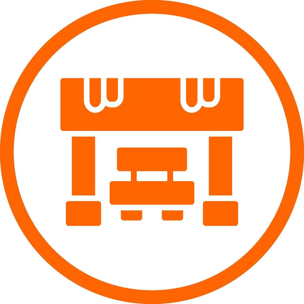 Bus Stop Creative Icon Design vector