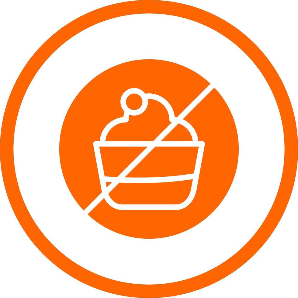 No Sweets Creative Icon Design vector