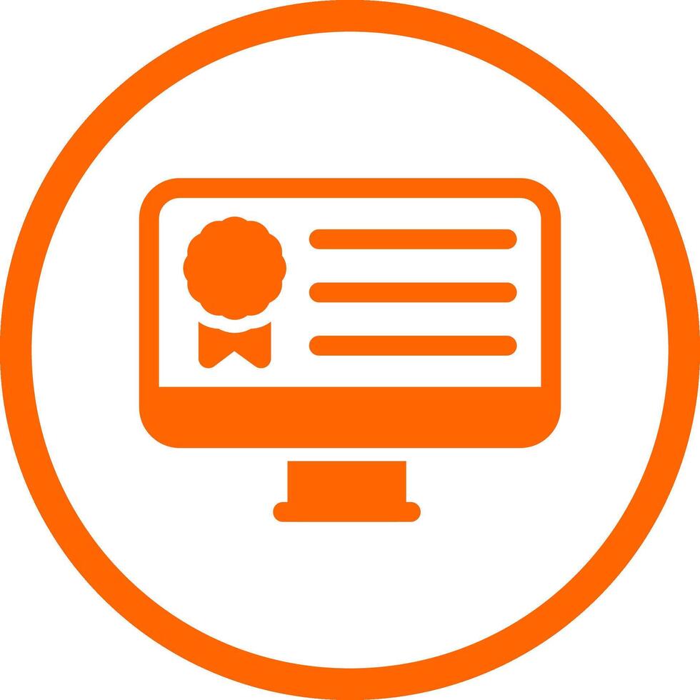 Online Certificate Creative Icon Design vector