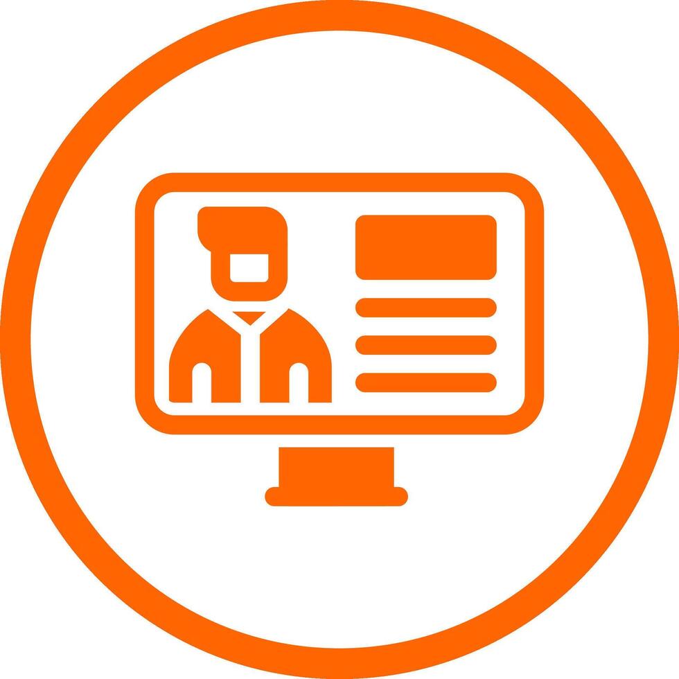 Online Lecture Creative Icon Design vector