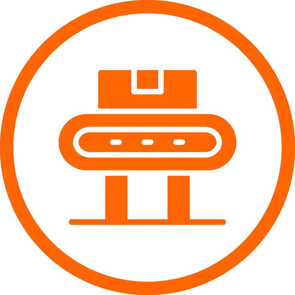 Conveyor Belt Creative Icon Design vector