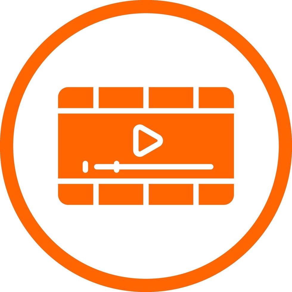Video Player Creative Icon Design vector