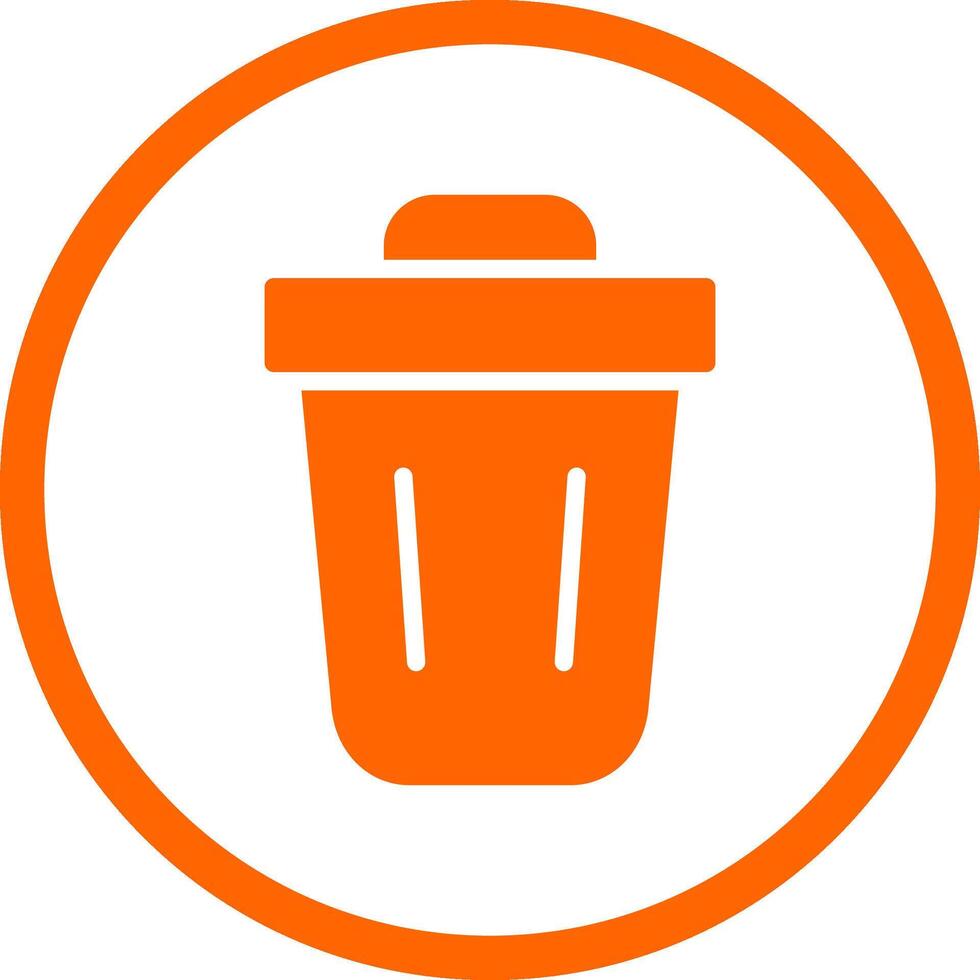 Trash Bin Creative Icon Design vector