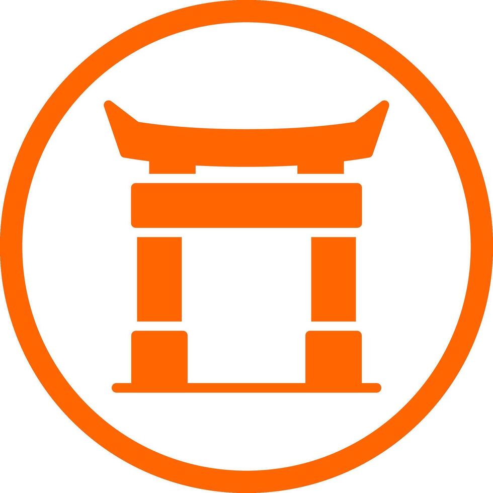 Torii Gate Creative Icon Design vector