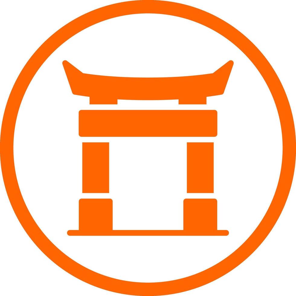 diseño de icono creativo de puerta torii vector