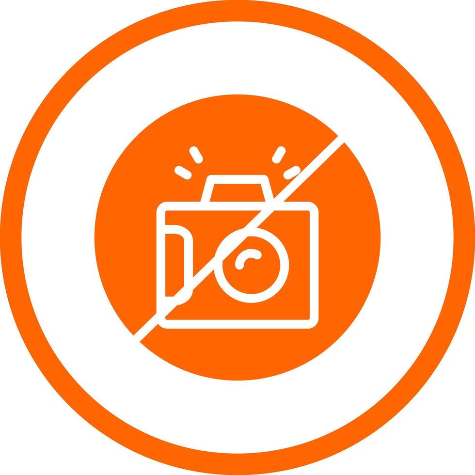 No Camera Creative Icon Design vector