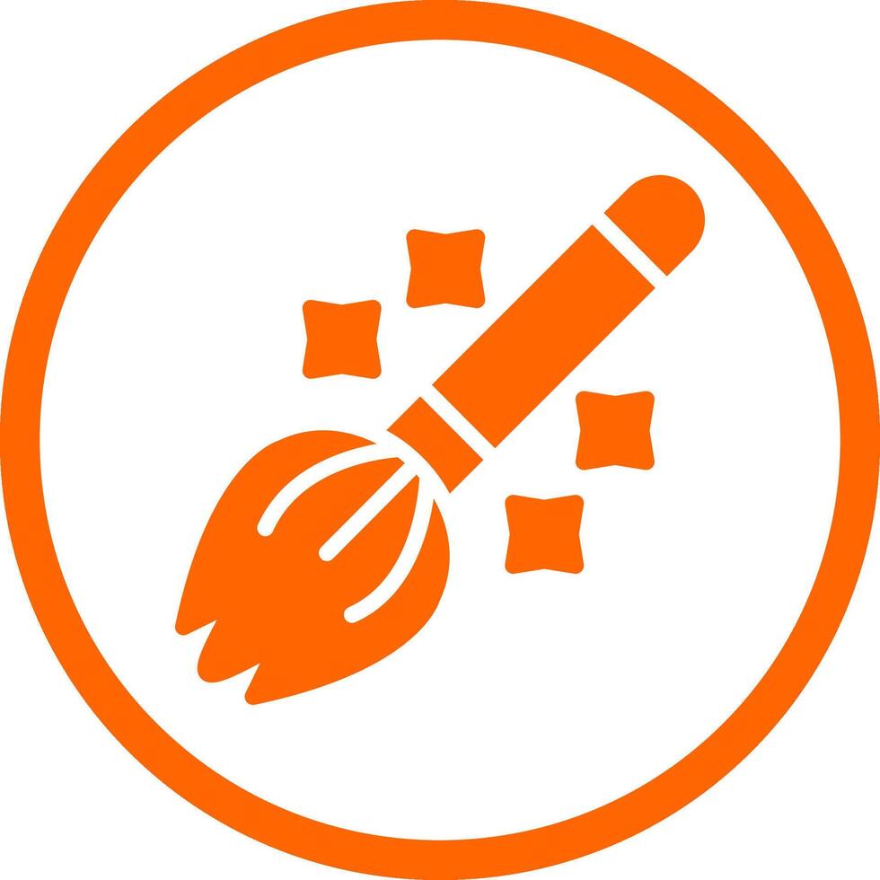 Magic Broom Creative Icon Design vector