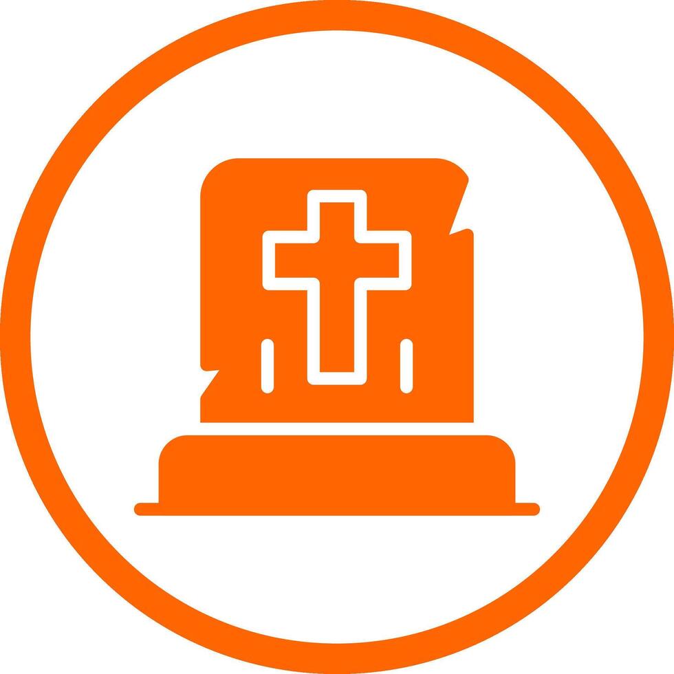 Gravestone Creative Icon Design vector