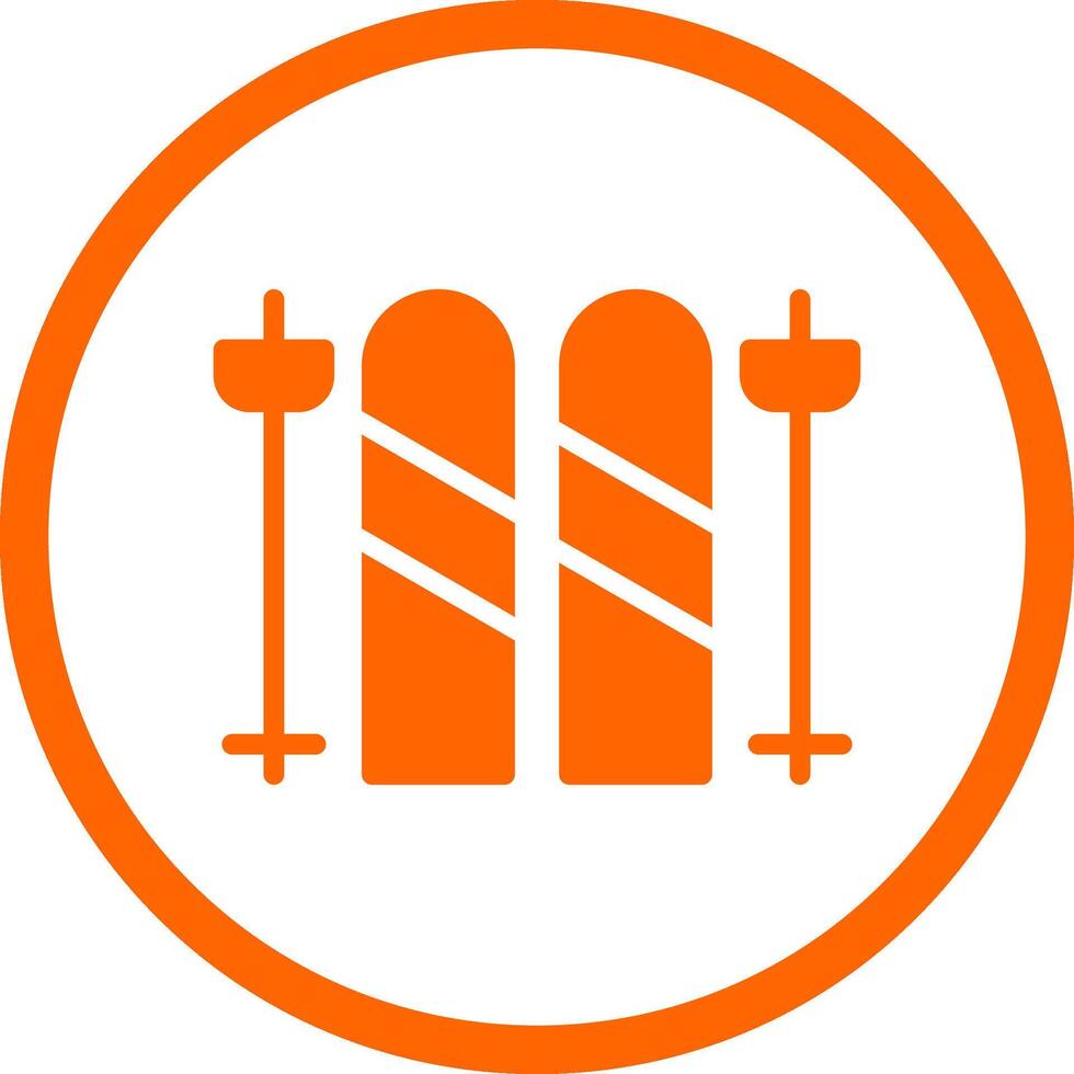 Skis Creative Icon Design vector
