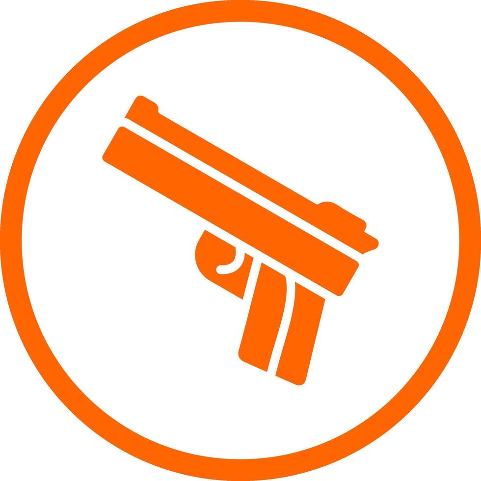 Police Gun Creative Icon Design vector