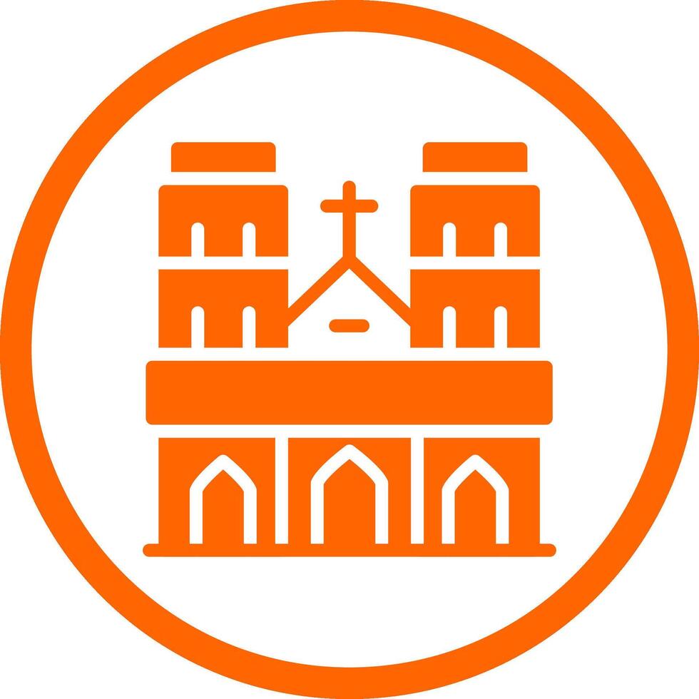 Notre Dame Creative Icon Design vector