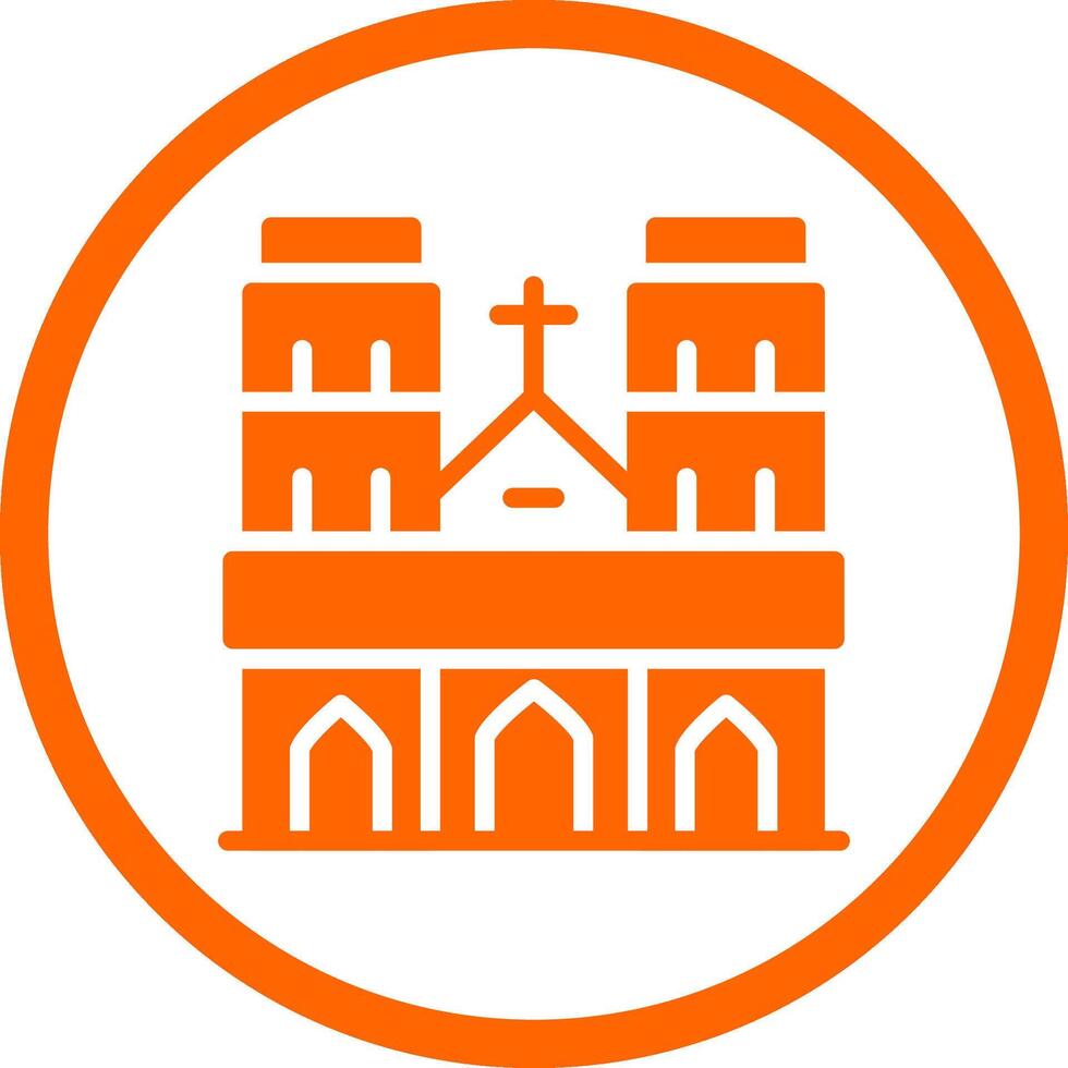 diseño de icono creativo de notre dame vector