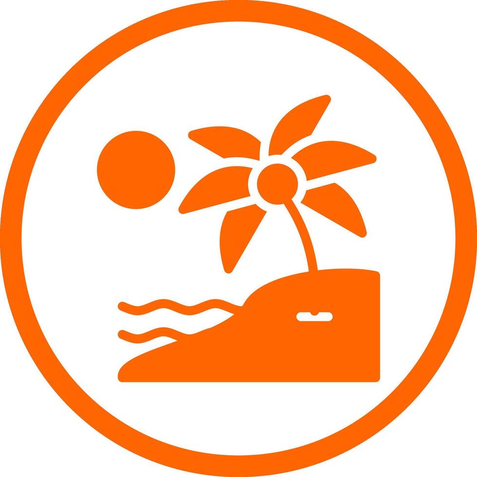 Island Landscape Creative Icon Design vector