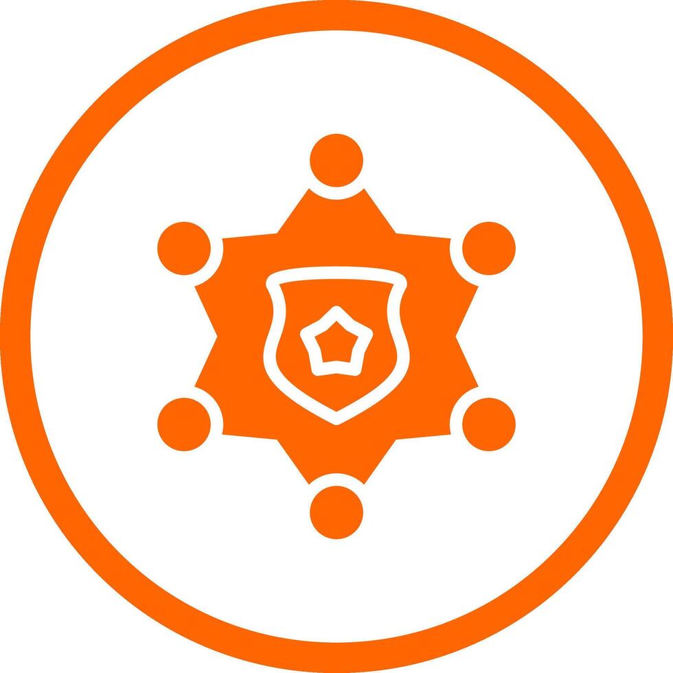 Sheriff Badge Creative Icon Design vector