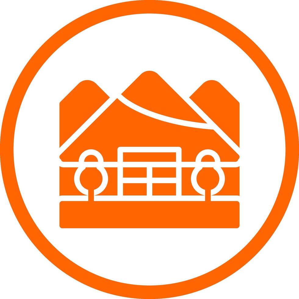 Igloo Landscape Creative Icon Design vector