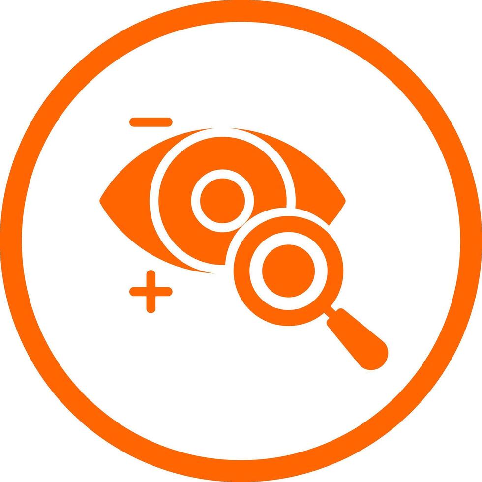 Eyesight Check Creative Icon Design vector