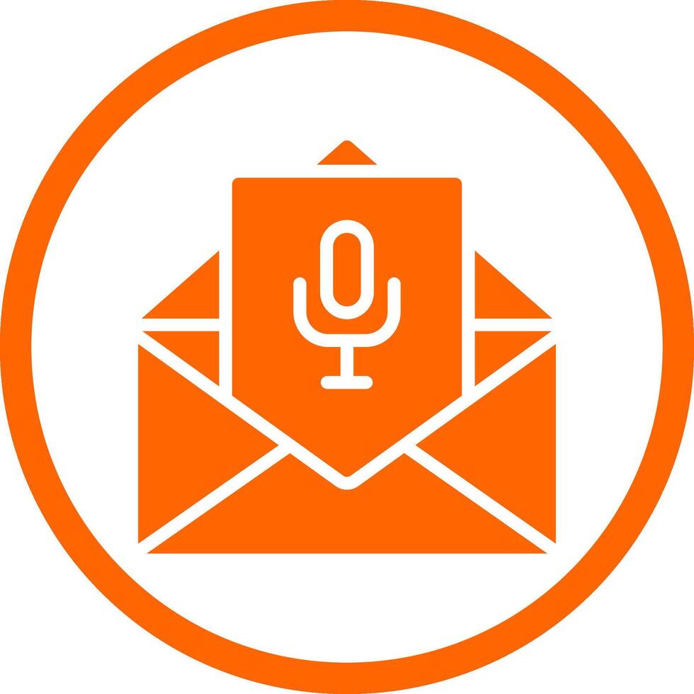 Voice Email Creative Icon Design vector