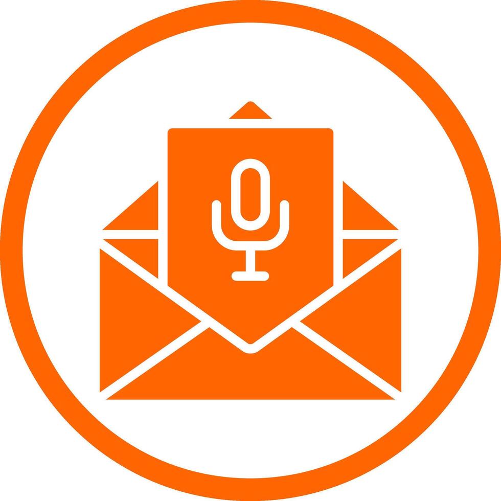 Voice Email Creative Icon Design vector