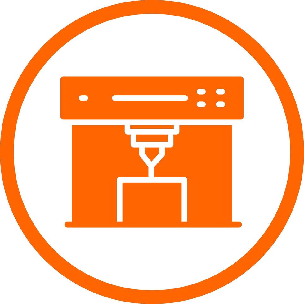 3d Printer Creative Icon Design vector