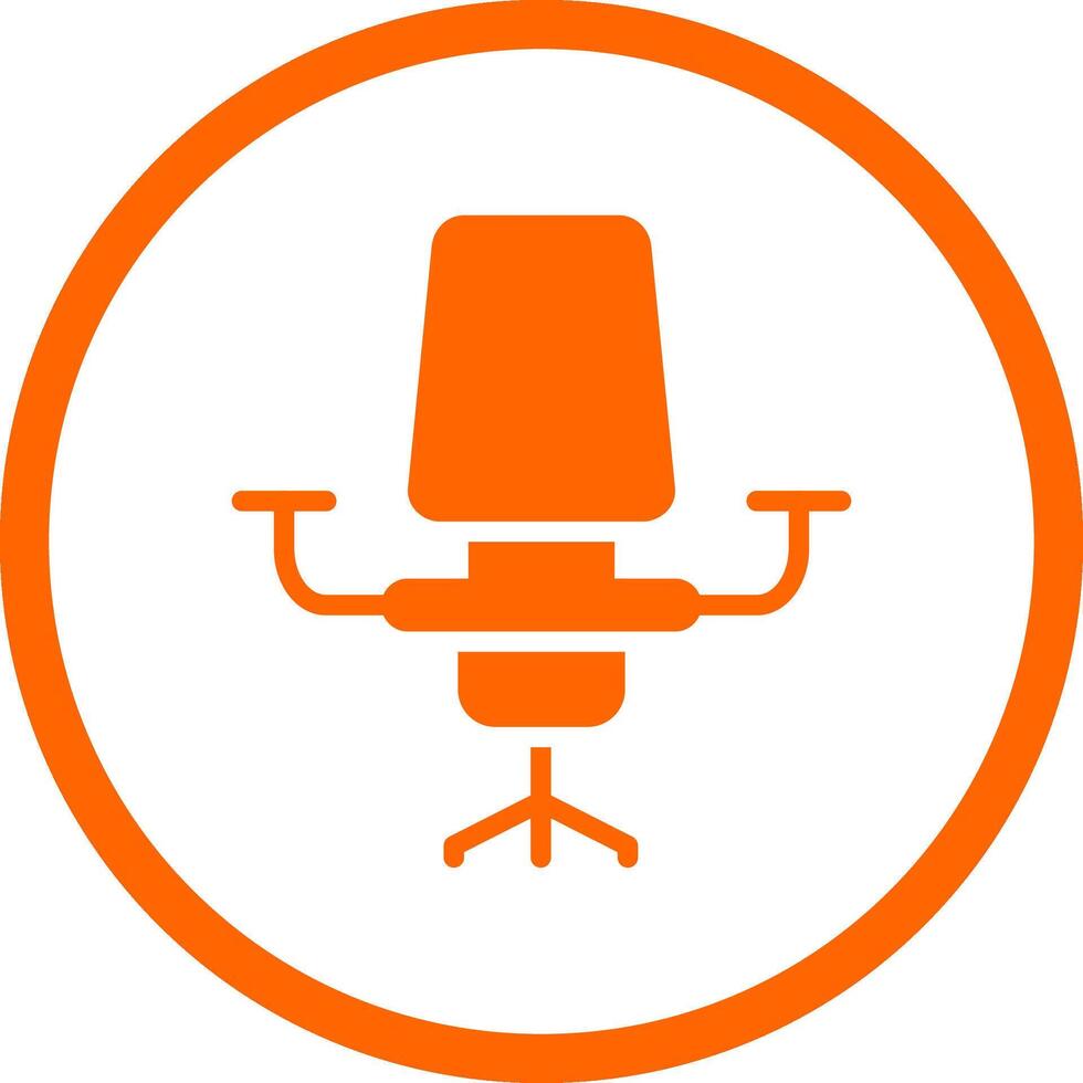 diseño de icono creativo de silla de escritorio vector