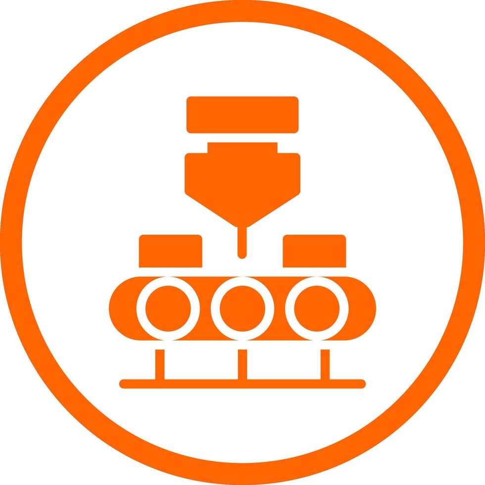 Conveyor Belt Creative Icon Design vector