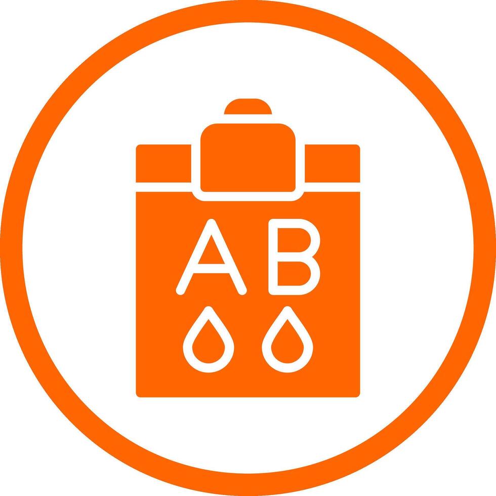 Blood Type Ab Creative Icon Design vector