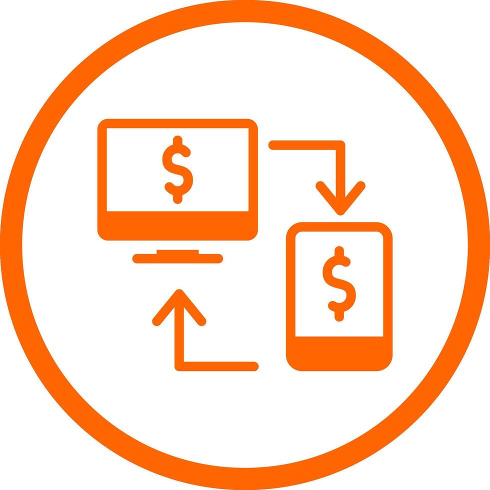 Online Transfer Creative Icon Design vector
