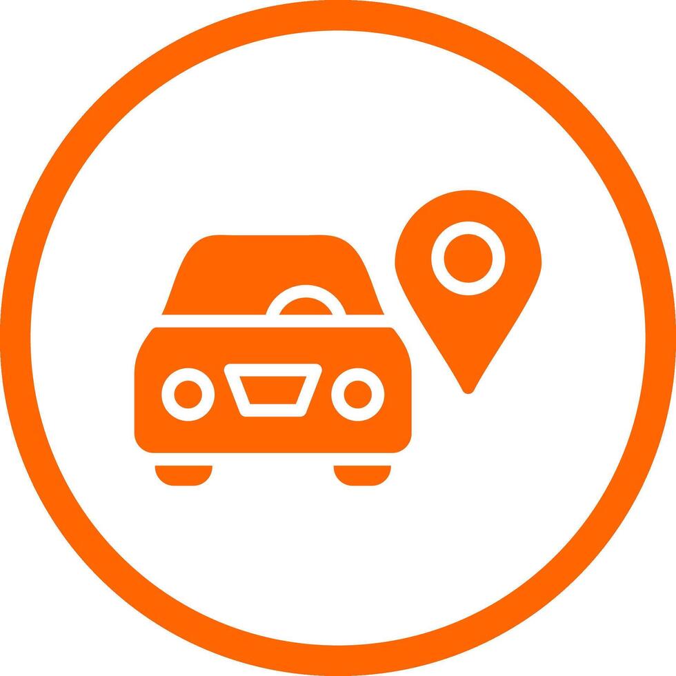 diseño de icono creativo de ubicación de coche vector