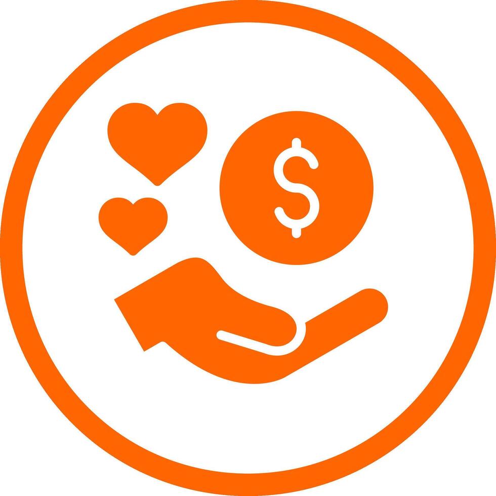 Donation Based Crowdfunding Creative Icon Design vector