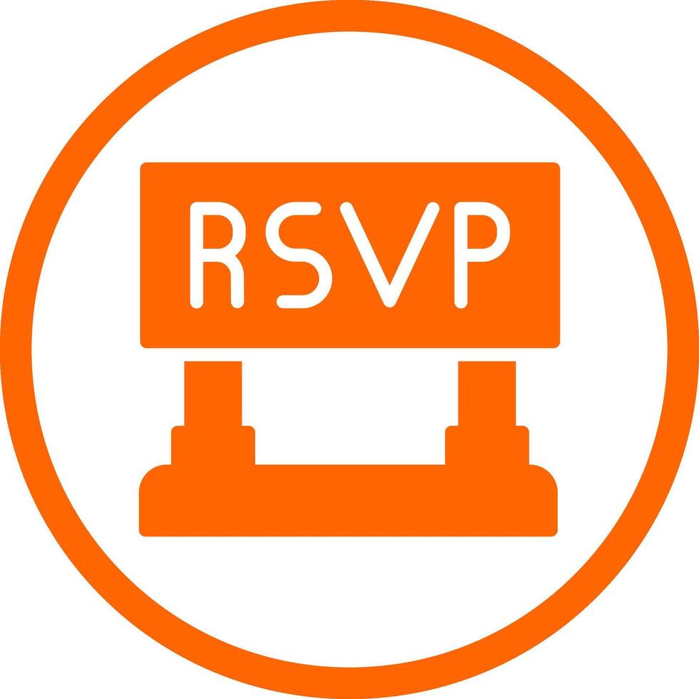 diseño de icono creativo rsvp vector