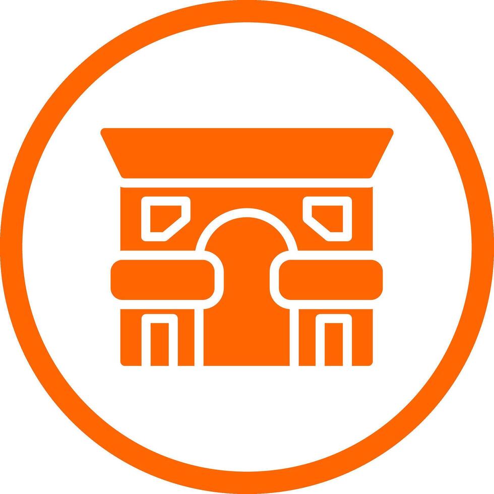 Arc De Triomphe Creative Icon Design vector