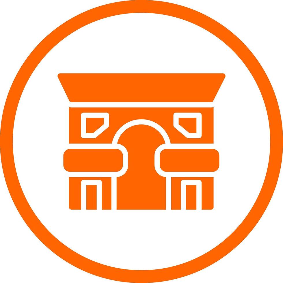 diseño de icono creativo de arc de triomphe vector