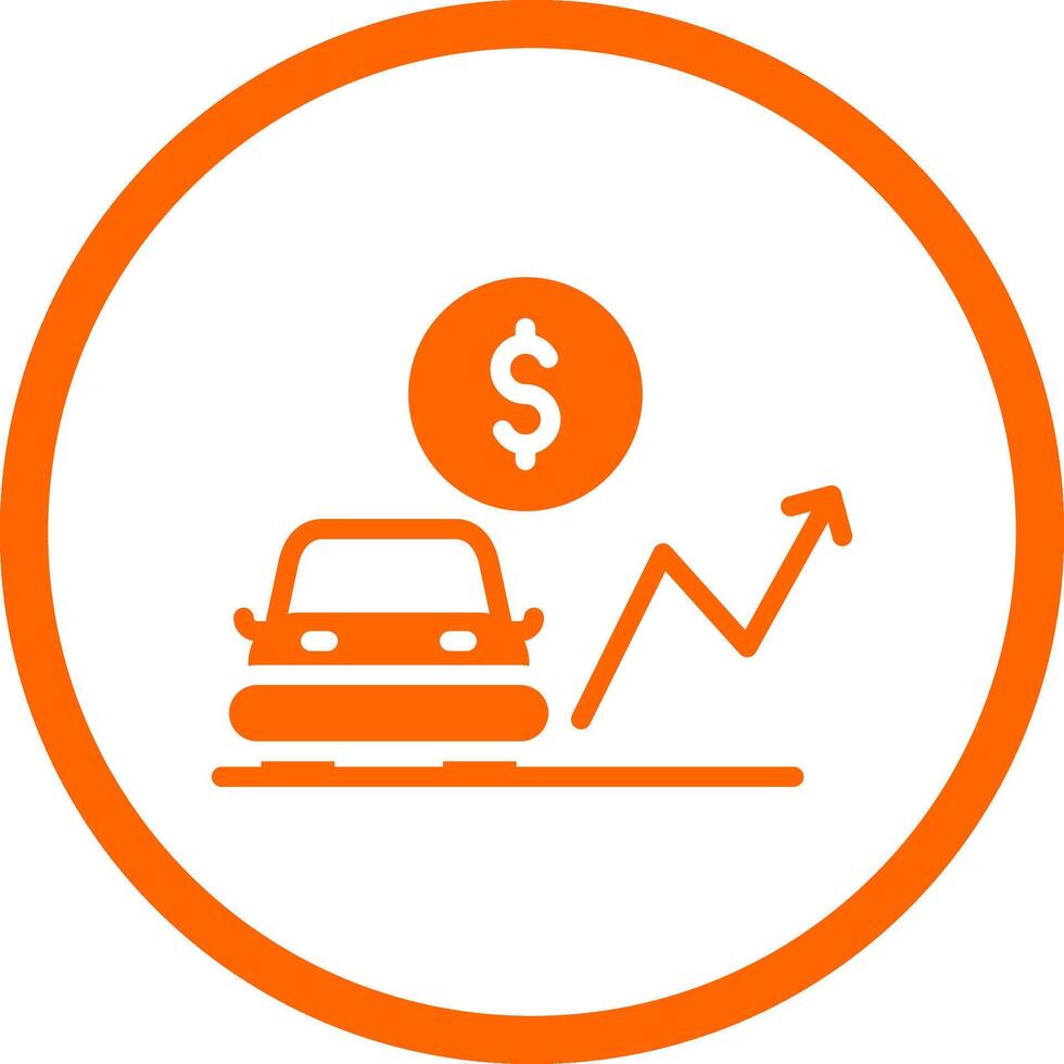 Car Loan Rates Creative Icon Design vector