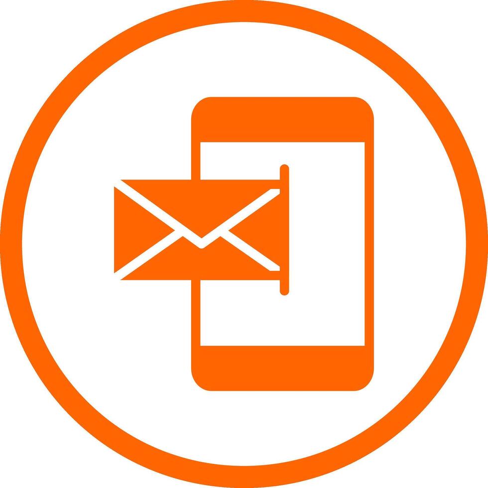 Mobile Email Creative Icon Design vector
