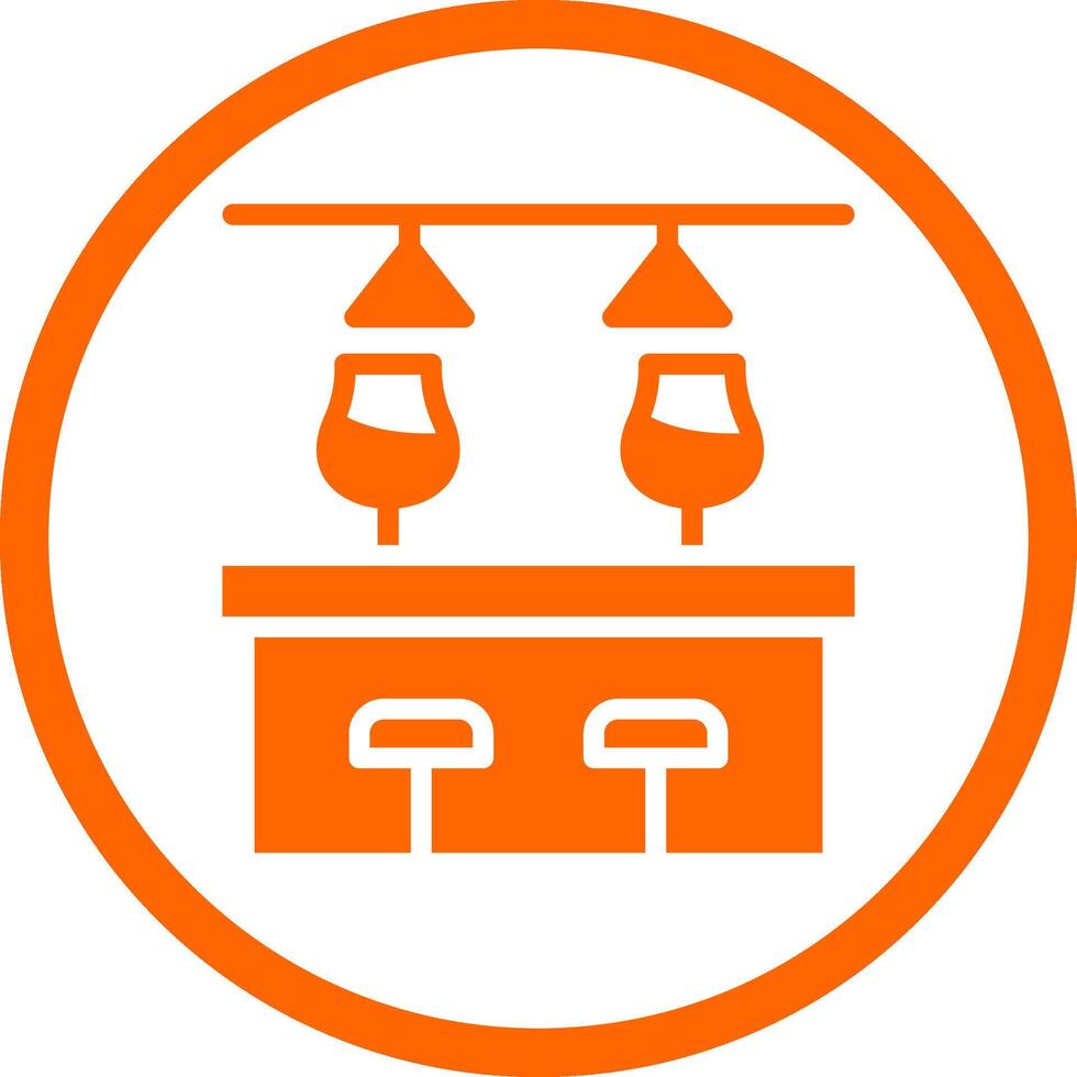 Bar Counter Creative Icon Design vector