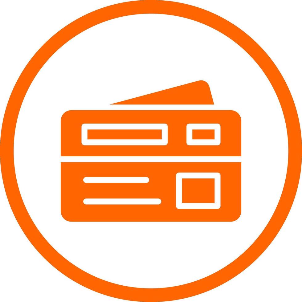 Debit Card Creative Icon Design vector