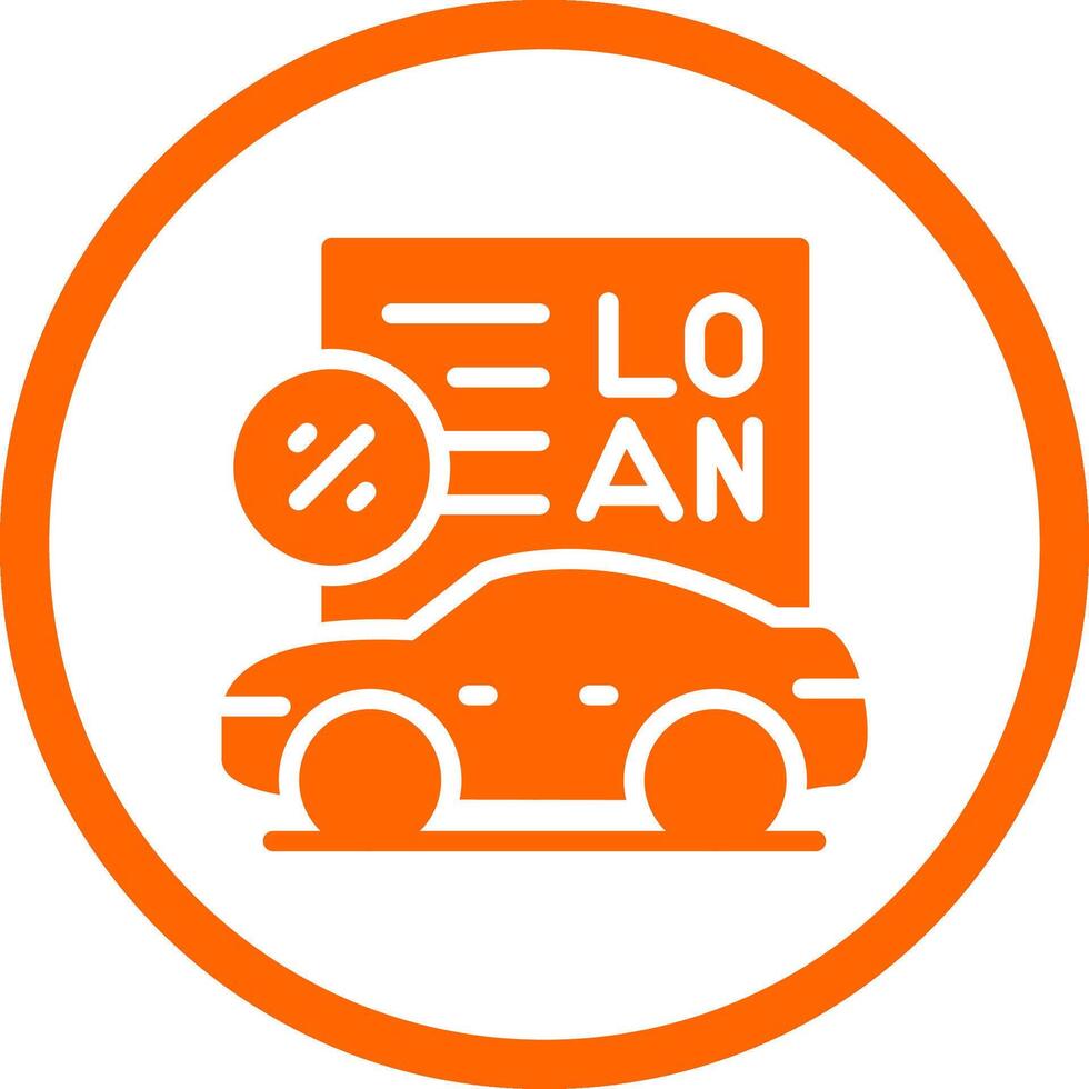 Car Loan Creative Icon Design vector